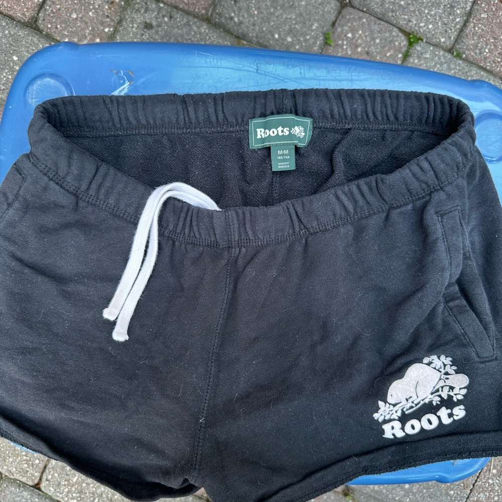 Roots Black Shorts Essential Comfort